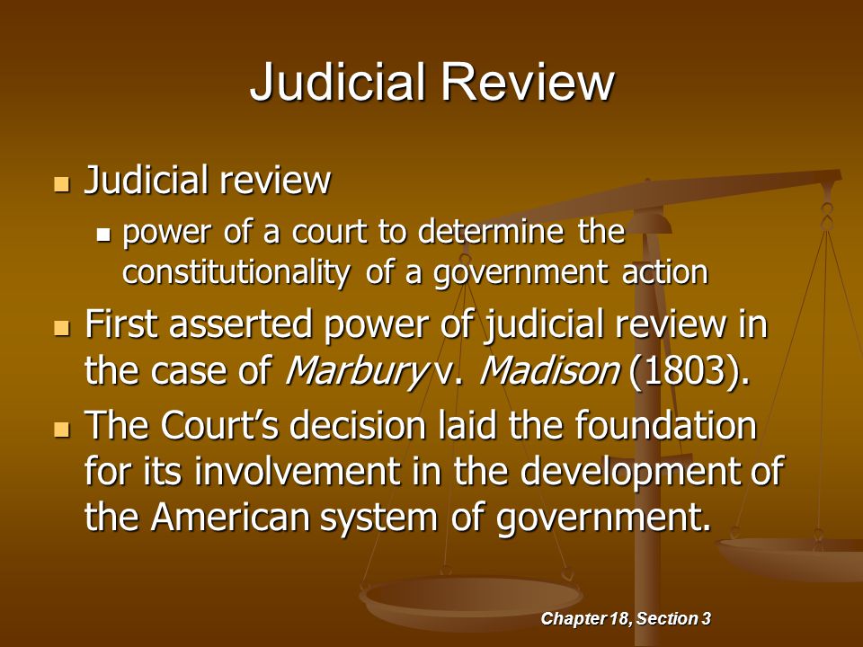 Judicial Review Judicial review