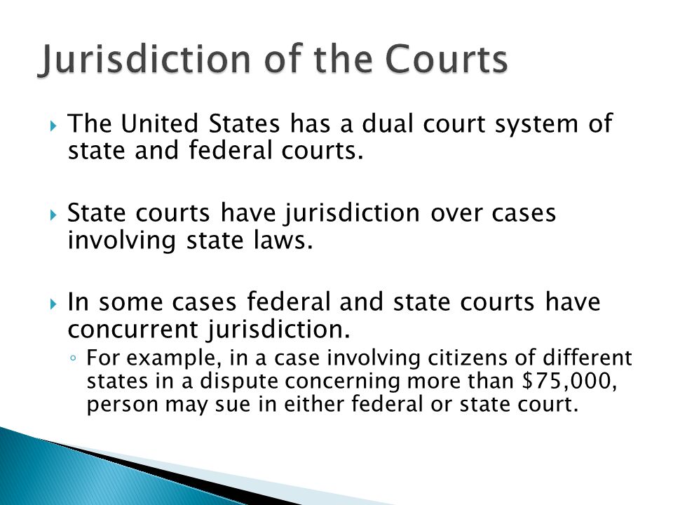 Jurisdiction of the Courts