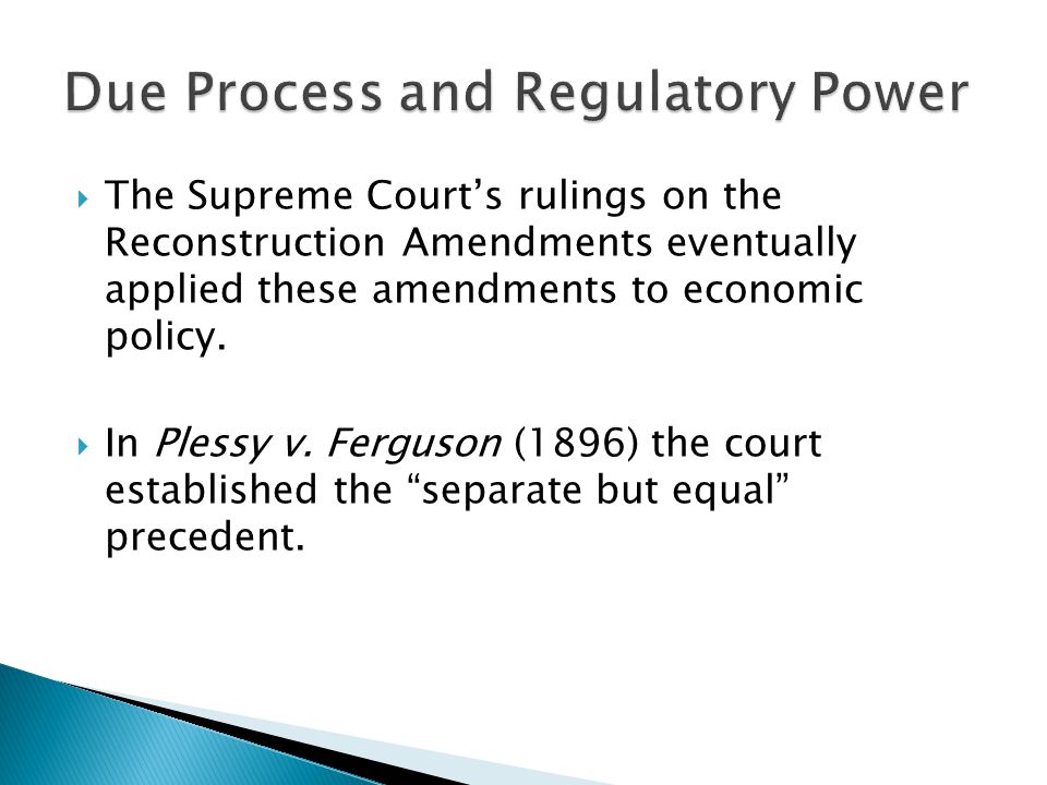Due Process and Regulatory Power