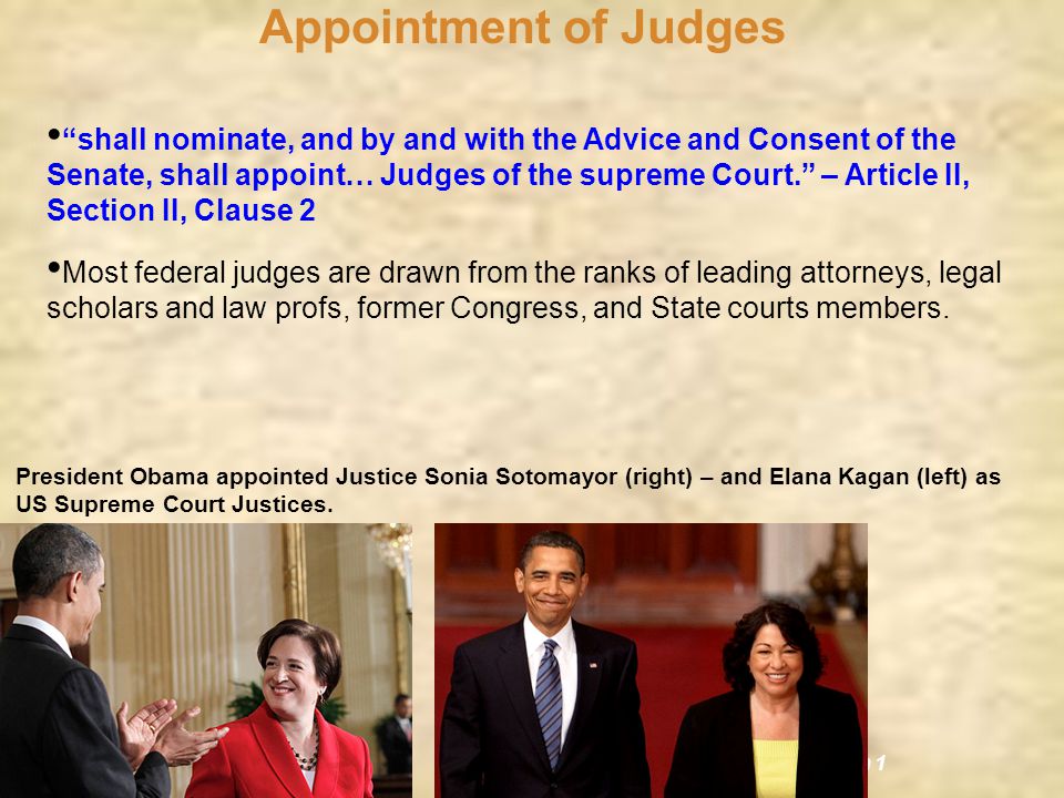 Appointment of Judges