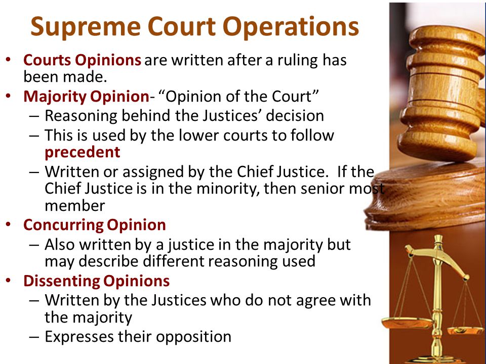 Supreme Court Operations