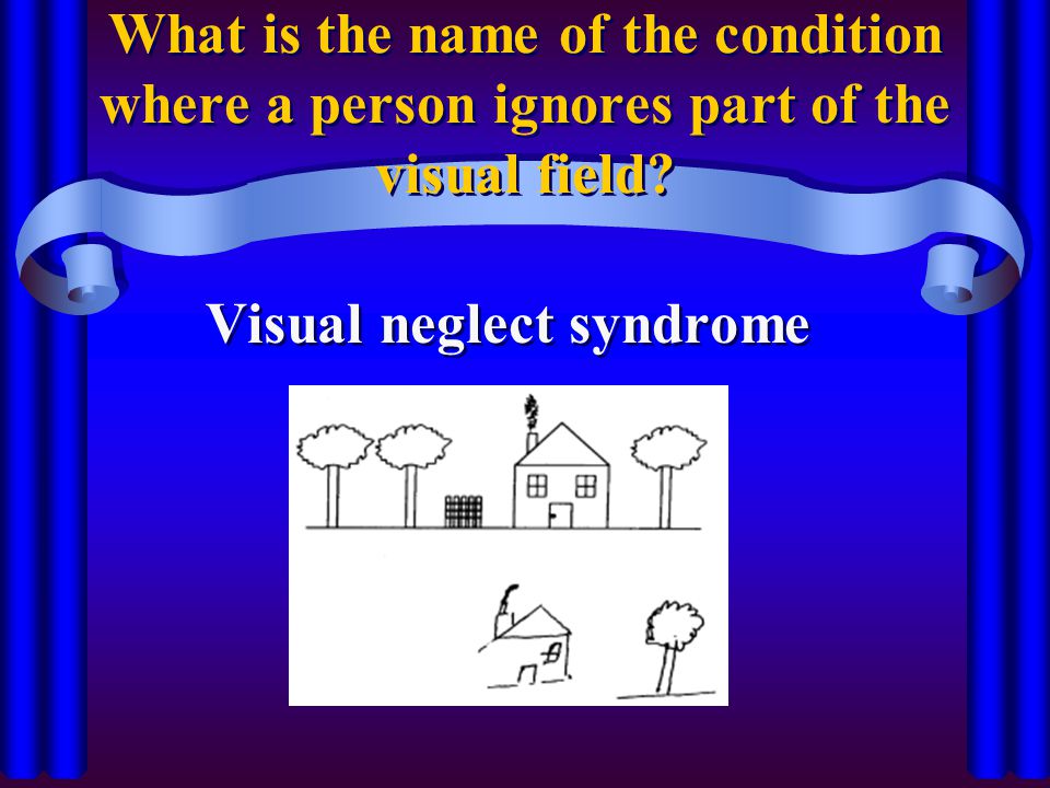 Visual neglect syndrome