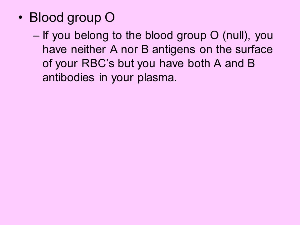 Blood group O