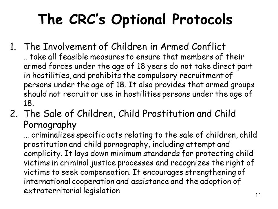 The CRC’s Optional Protocols