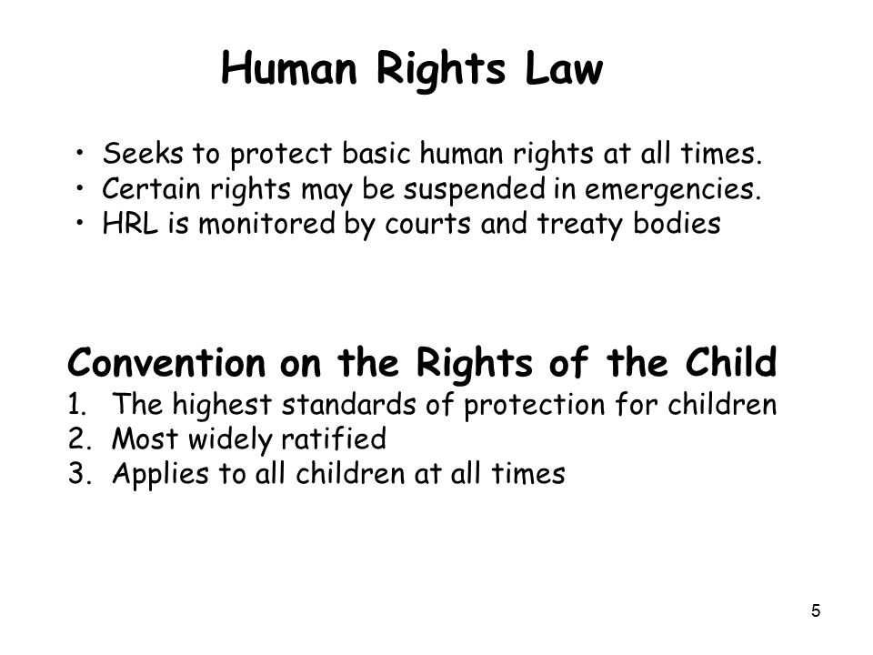 Human Rights Law Convention on the Rights of the Child