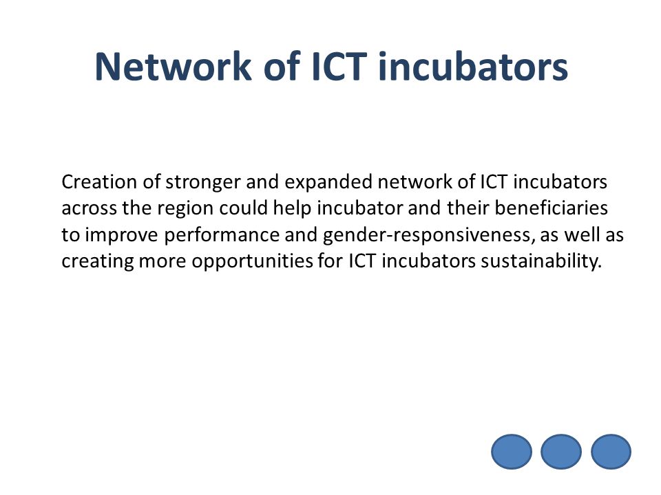 Network of ICT incubators