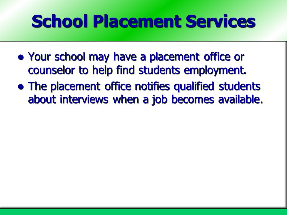School Placement Services