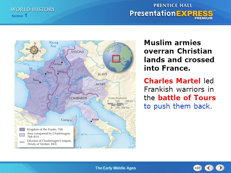 Muslim armies overran Christian lands and crossed into France.