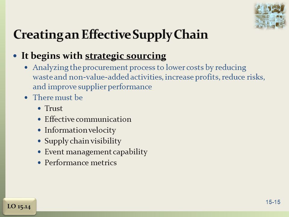 Creating an Effective Supply Chain
