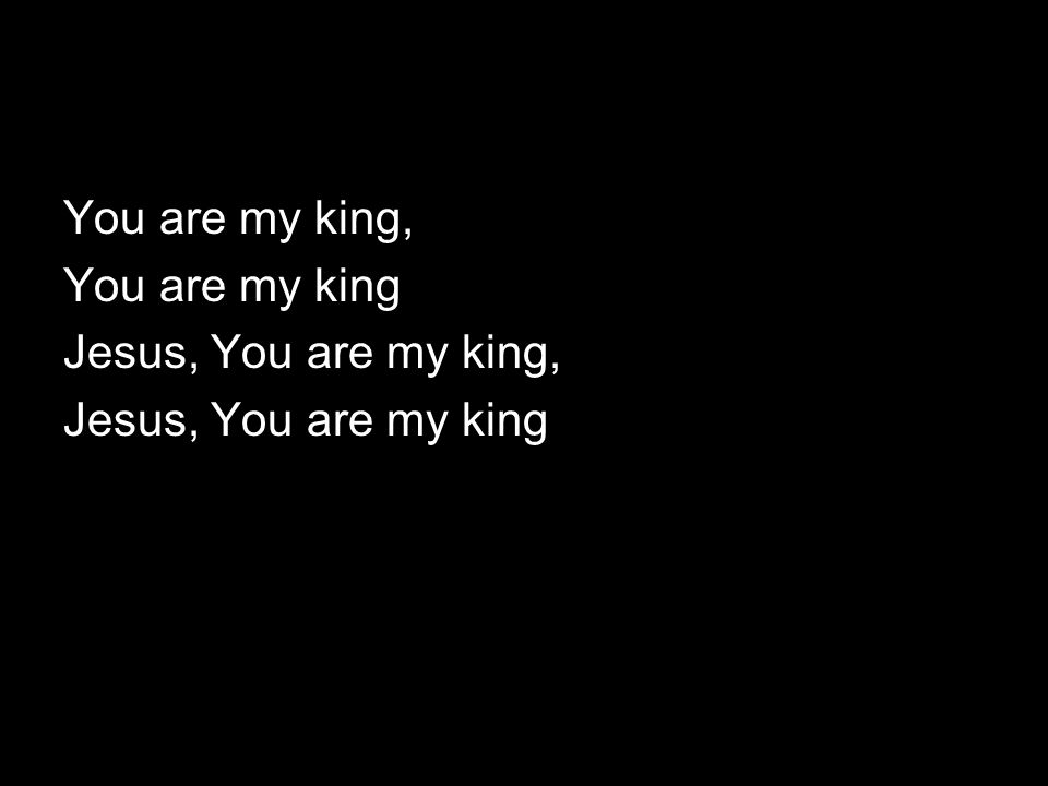 You are my king, You are my king Jesus, You are my king, Jesus, You are my king