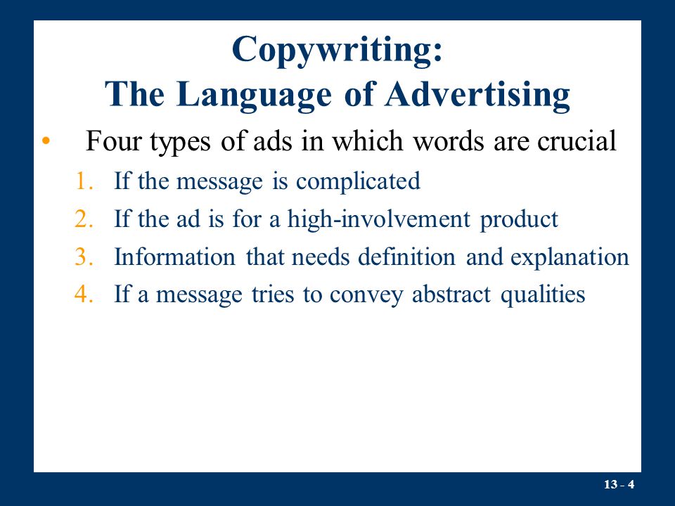 Copywriting: The Language of Advertising