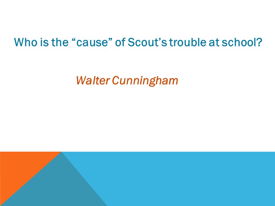 Who is the cause of Scout’s trouble at school