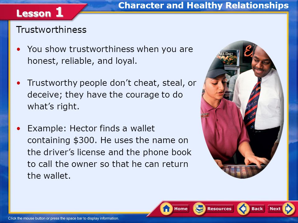 Character and Healthy Relationships