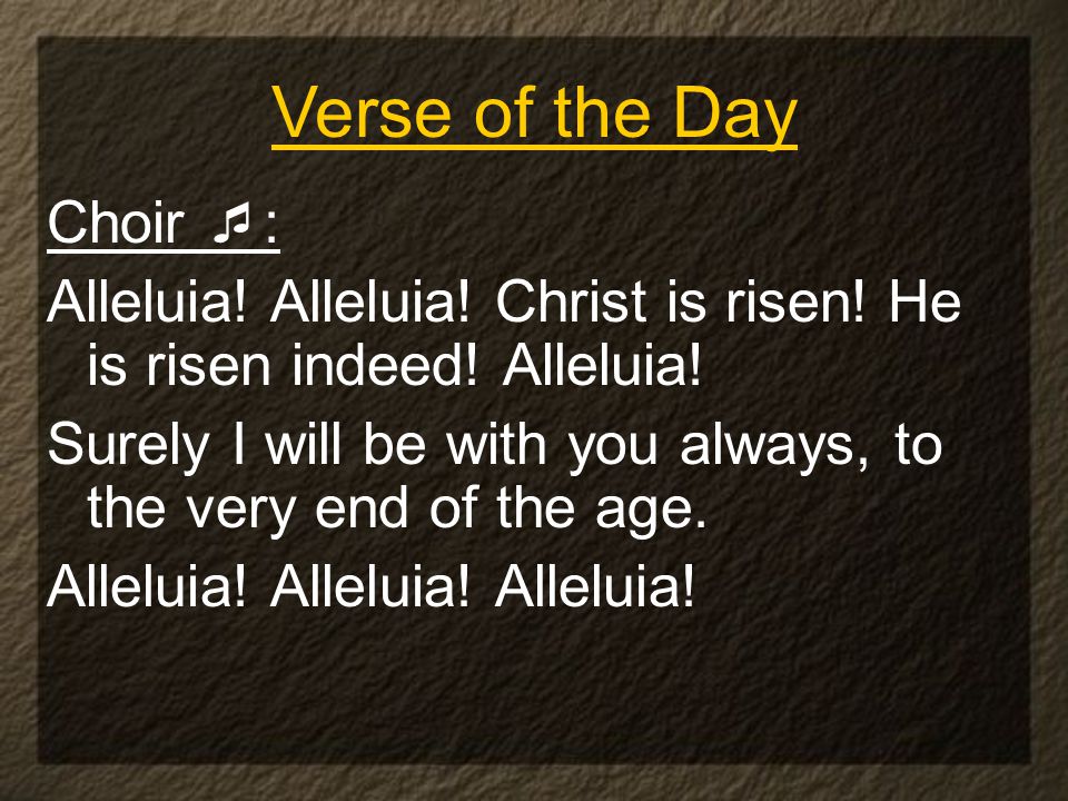 Verse of the Day Choir :