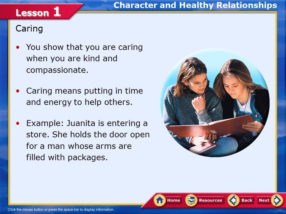 Character and Healthy Relationships