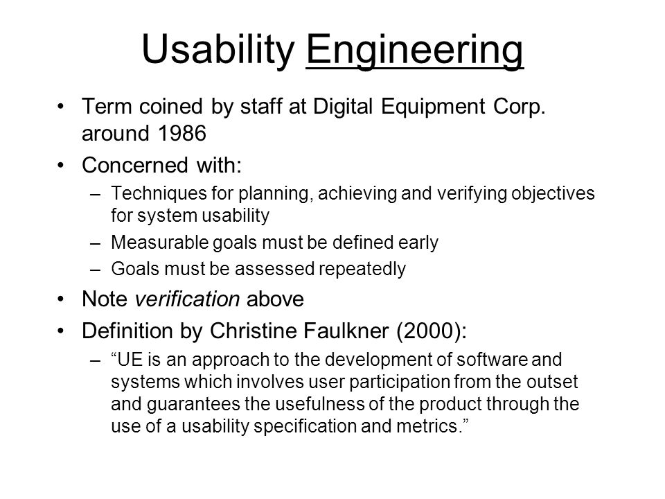 Usability Engineering