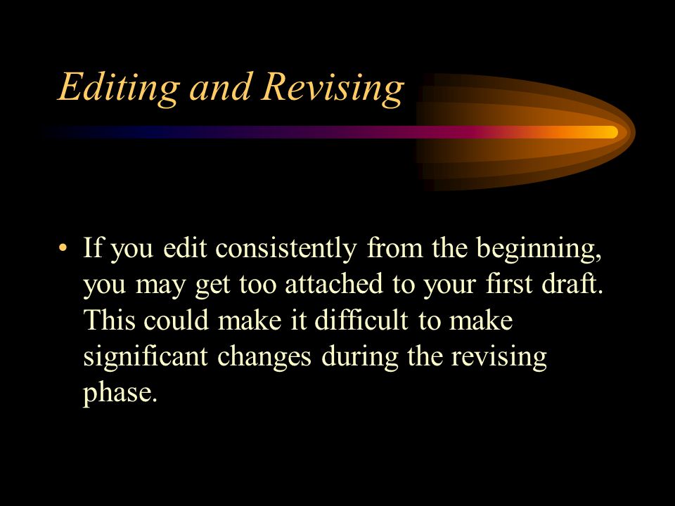 Editing and Revising