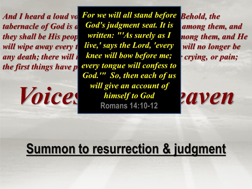 Summon to resurrection & judgment