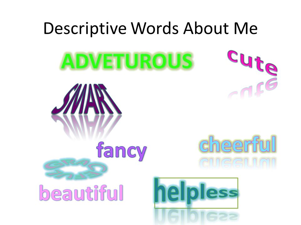 Descriptive Words About Me