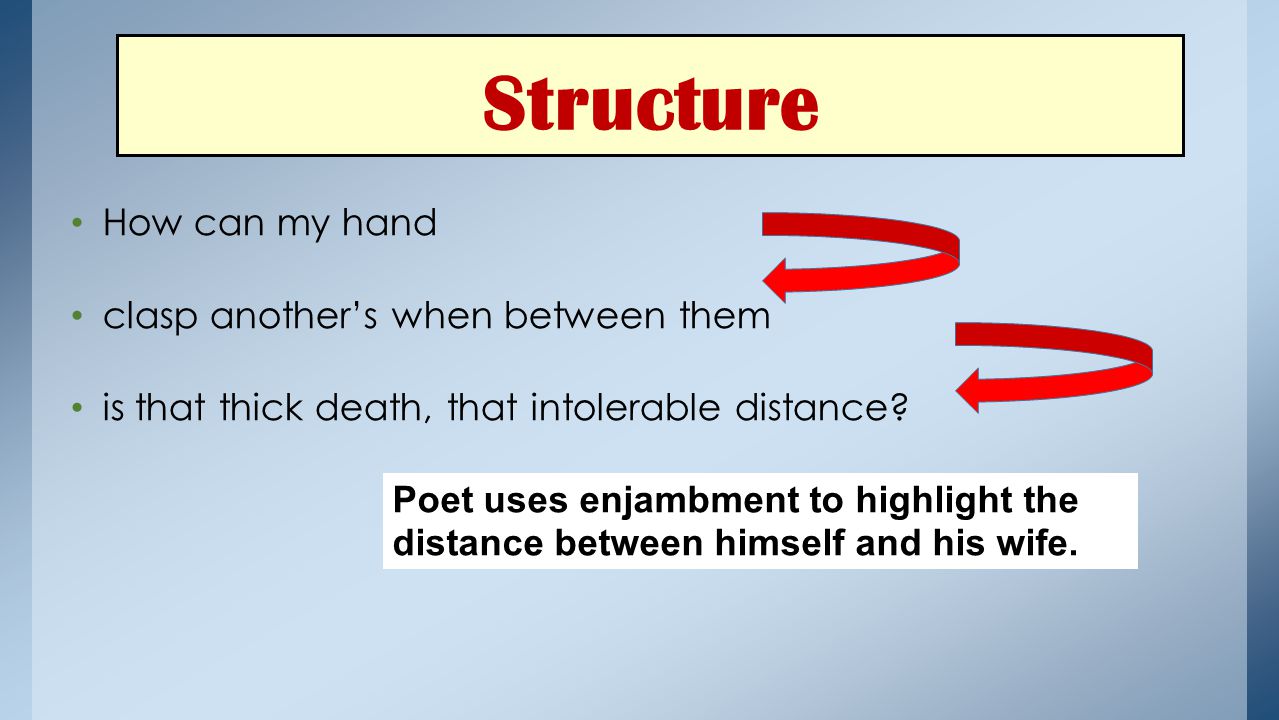 Structure How can my hand clasp another’s when between them