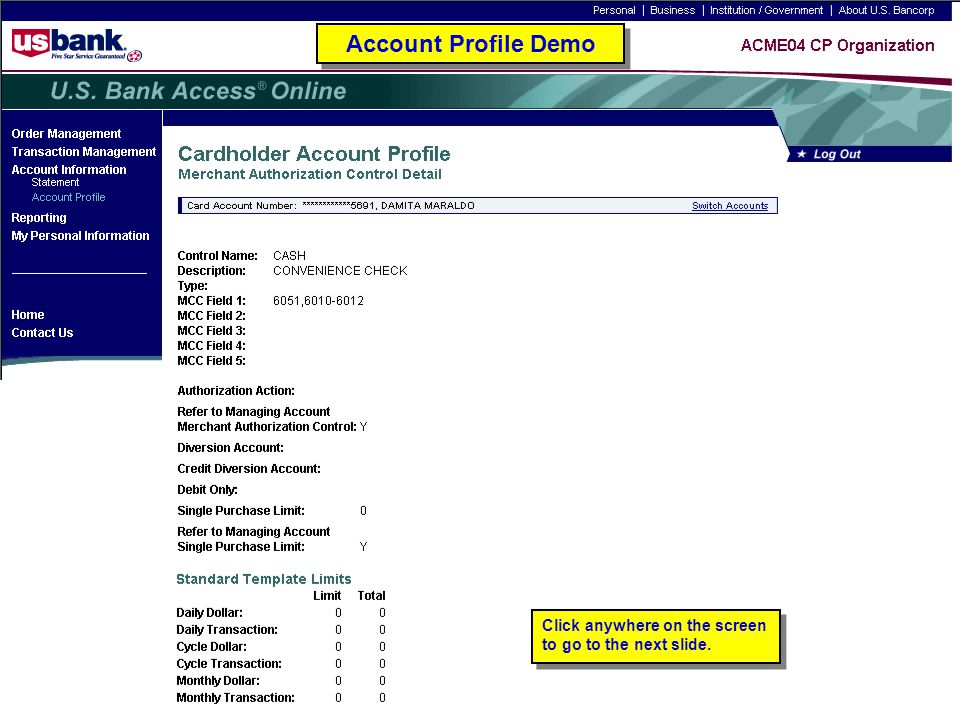 Account Profile Demo Account Profile Demo