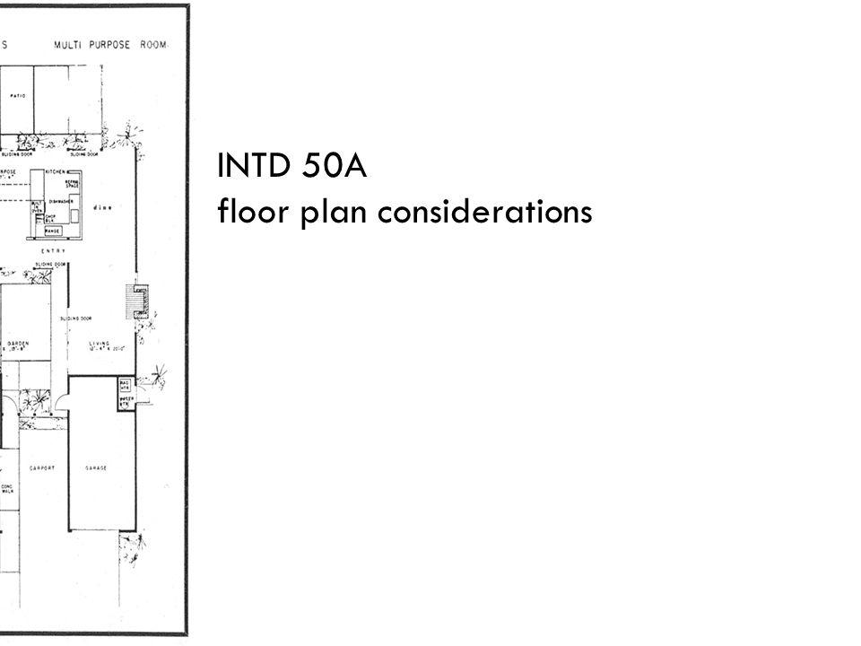 INTD 50A floor plan considerations