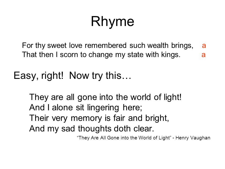 Rhyme Easy, right! Now try this…