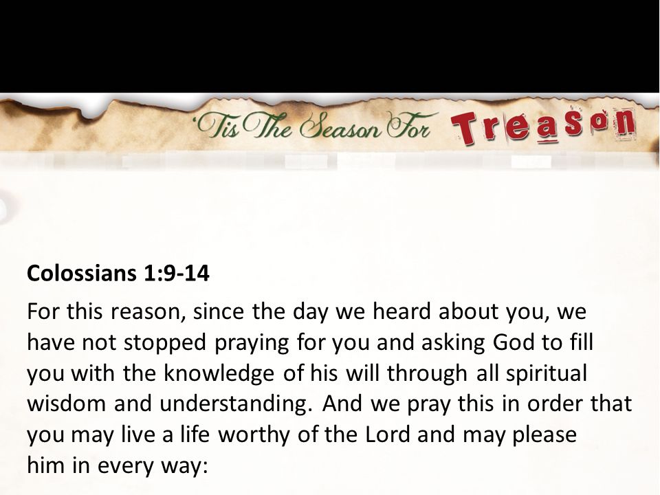 Colossians 1:9-14
