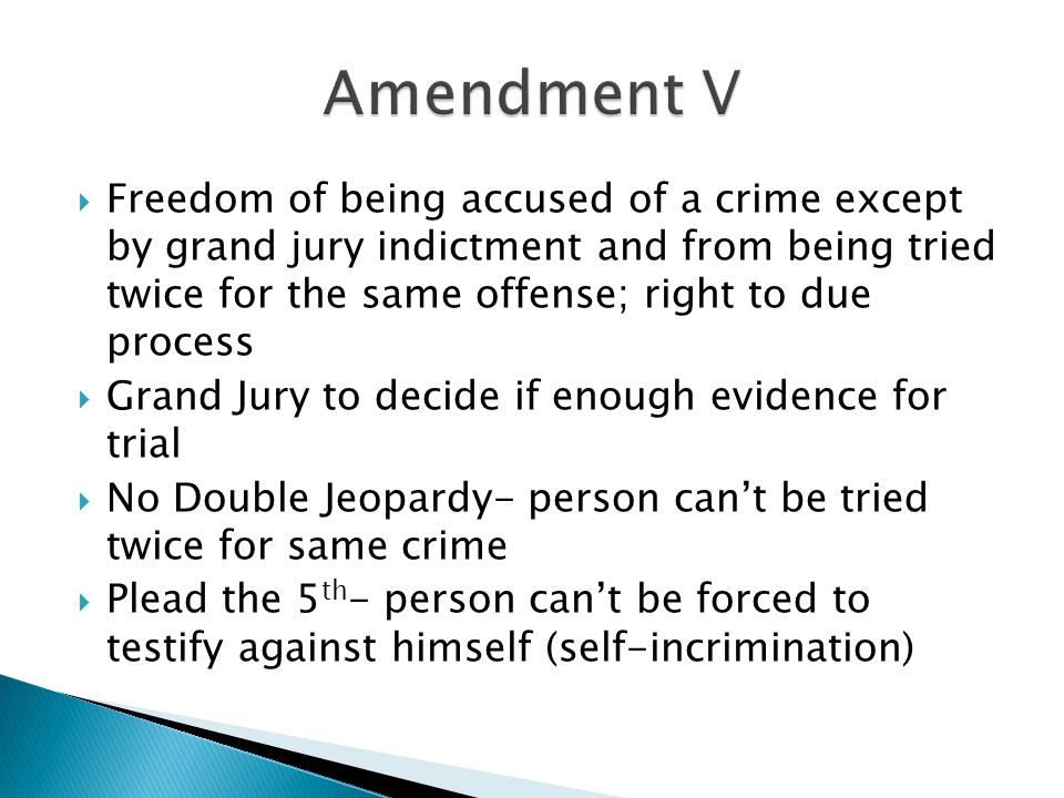 Amendment V