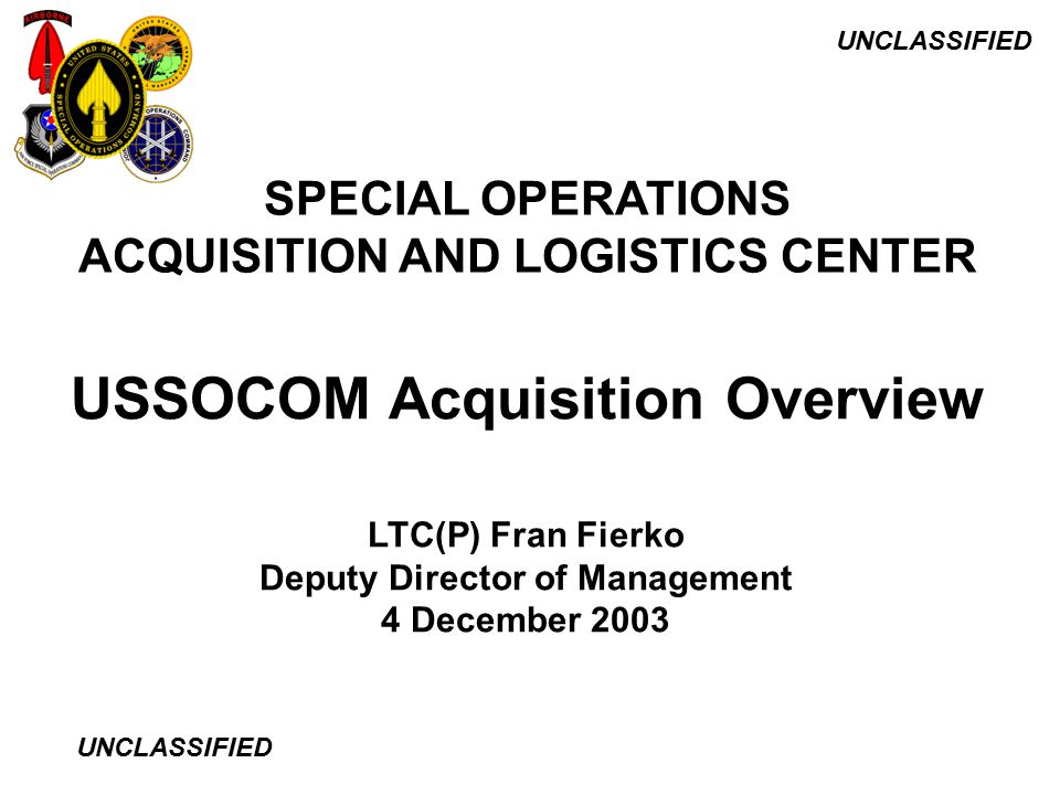 Socom Organization Chart