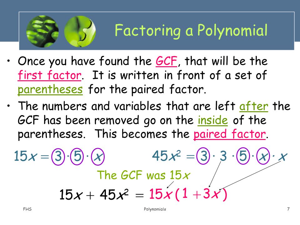 Factoring a Polynomial