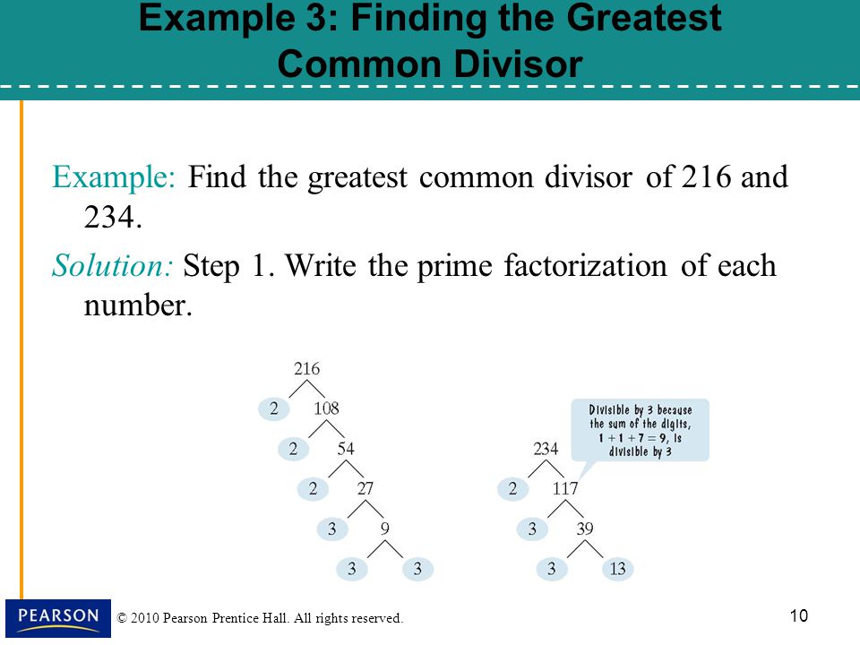 Example 3: Finding the Greatest Common Divisor