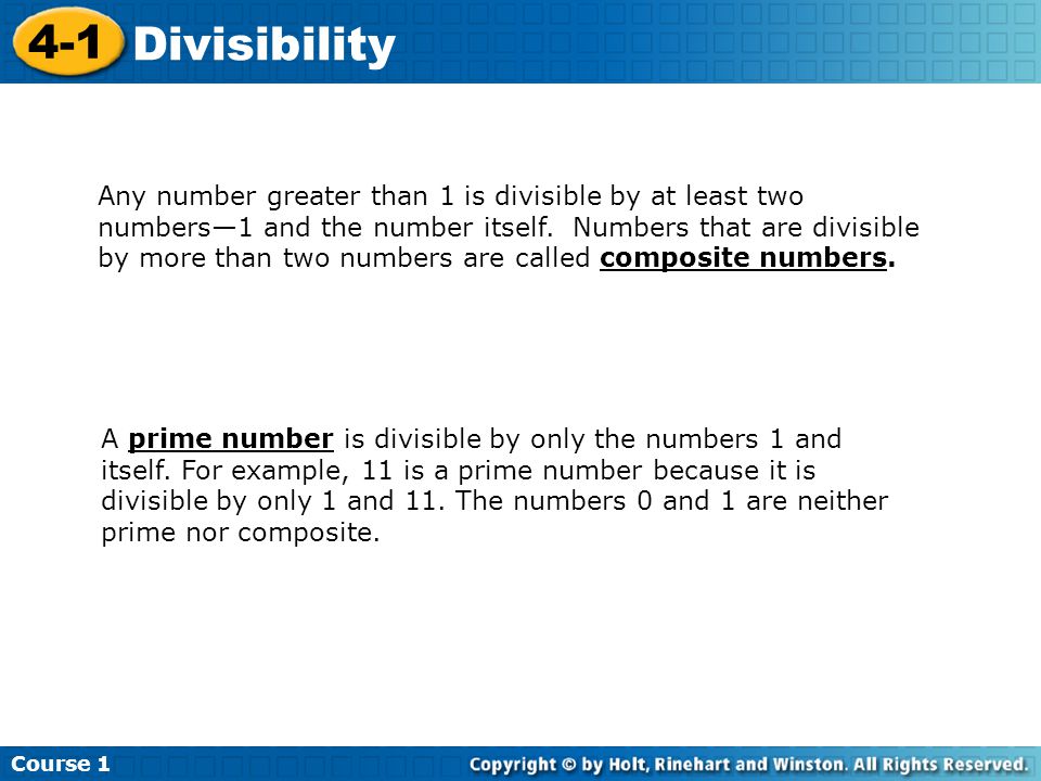 Course Divisibility.