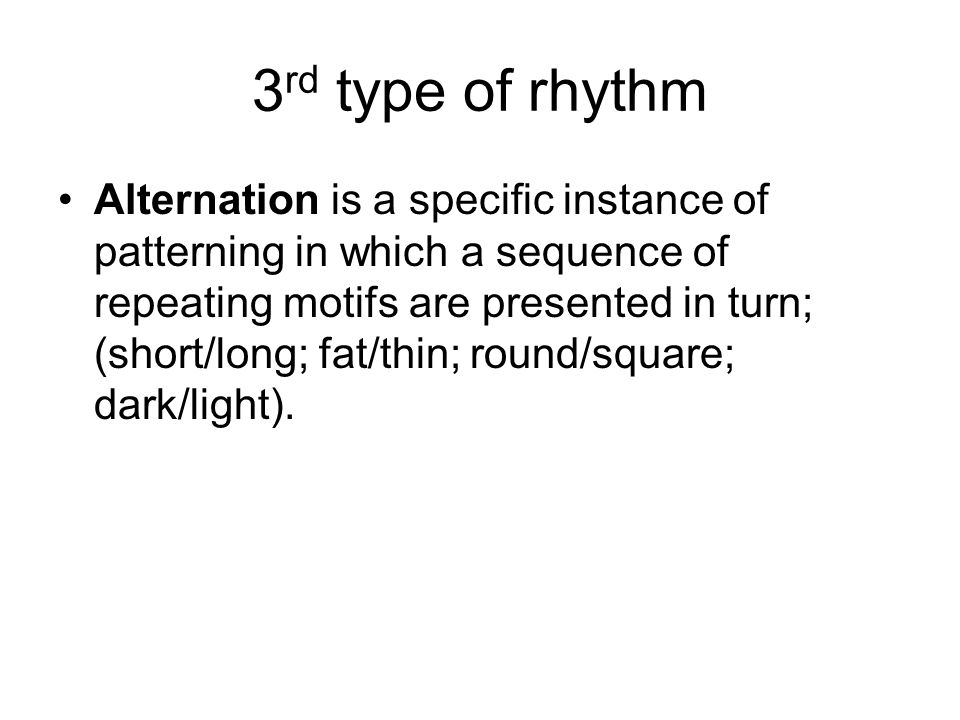 3rd type of rhythm