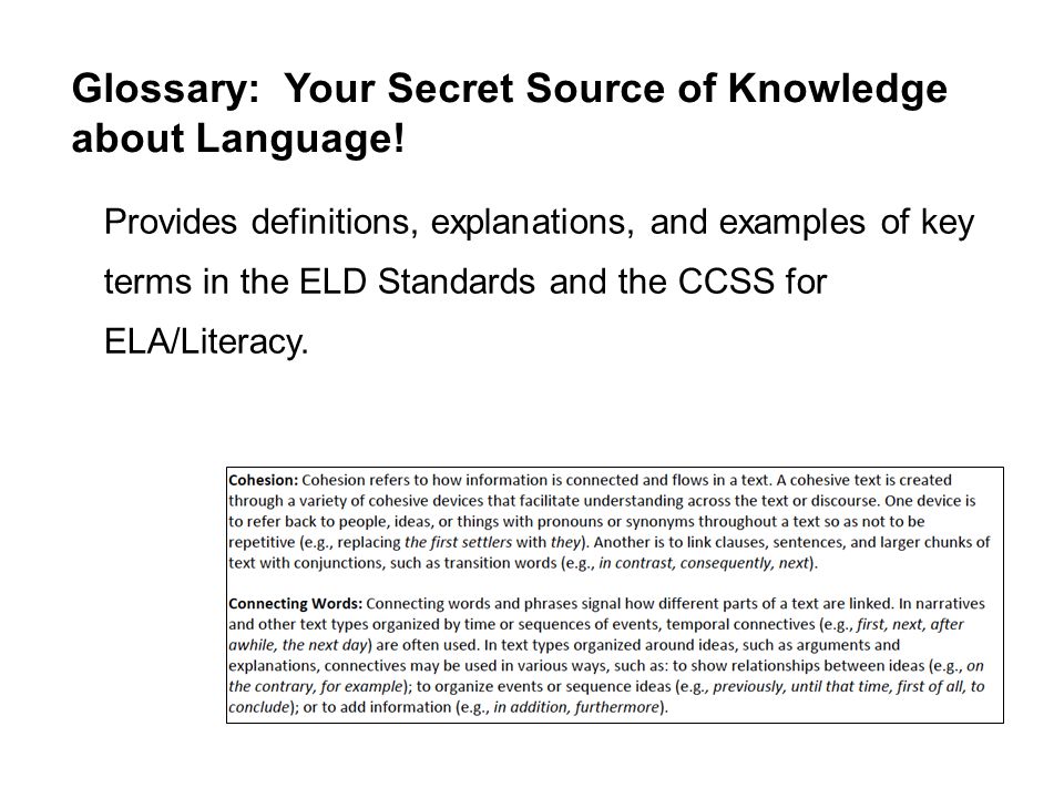 Glossary: Your Secret Source of Knowledge about Language!