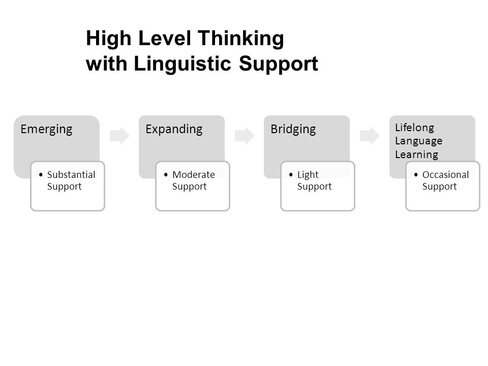 High Level Thinking with Linguistic Support