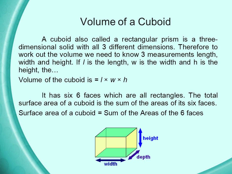 Volume of a Cuboid