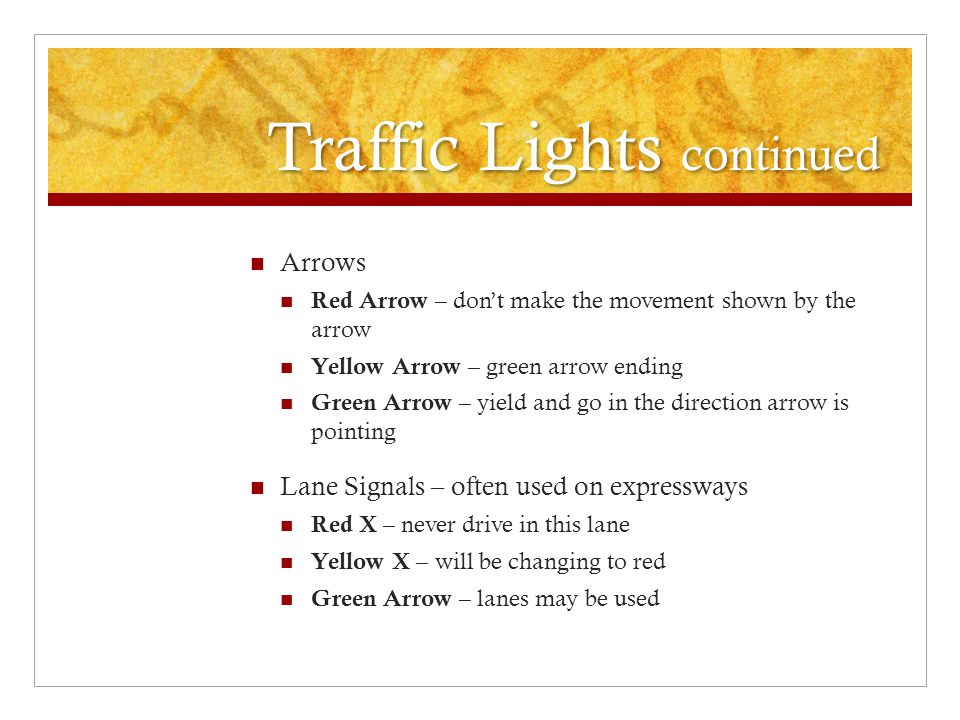 Traffic Lights continued