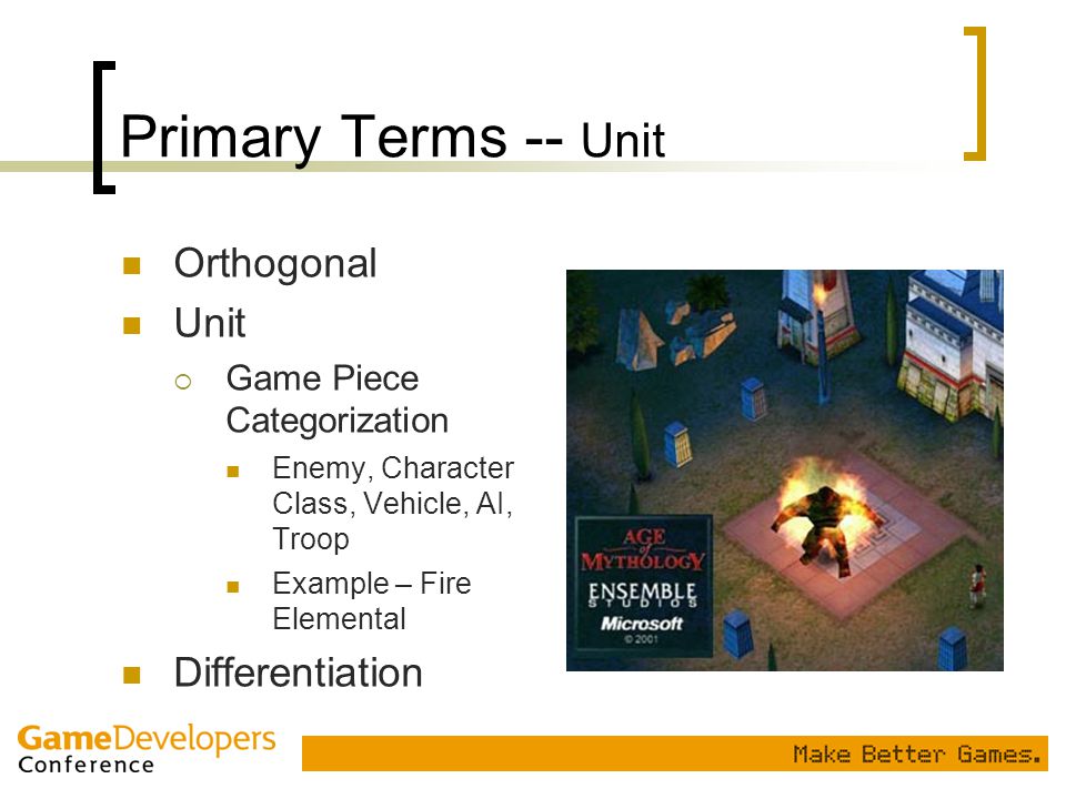 Primary Terms -- Unit Orthogonal Unit Differentiation