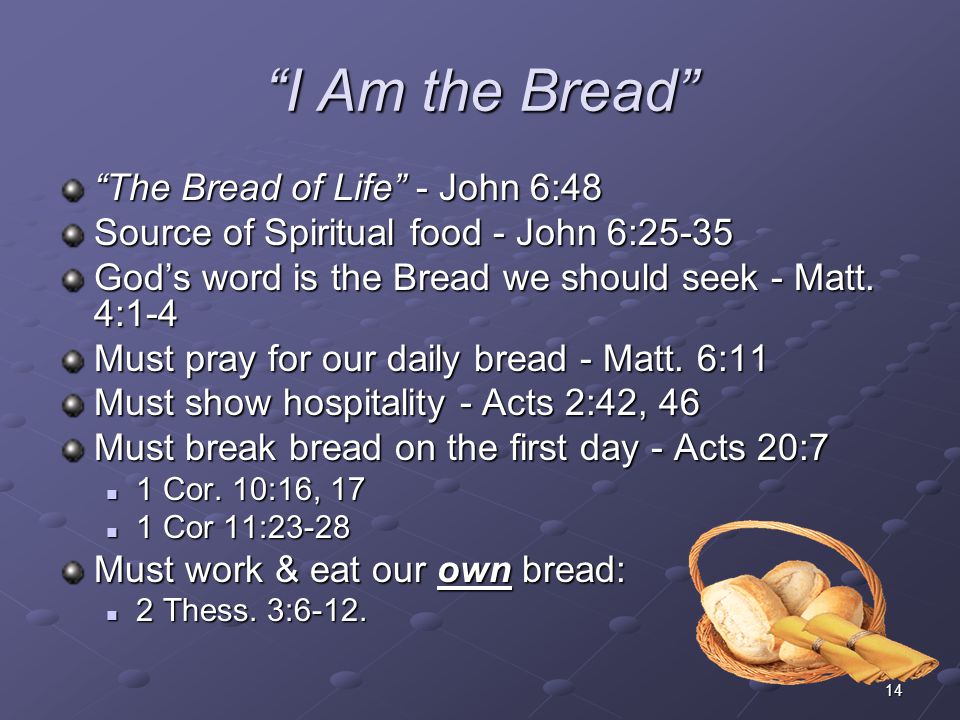 I Am the Bread The Bread of Life - John 6:48