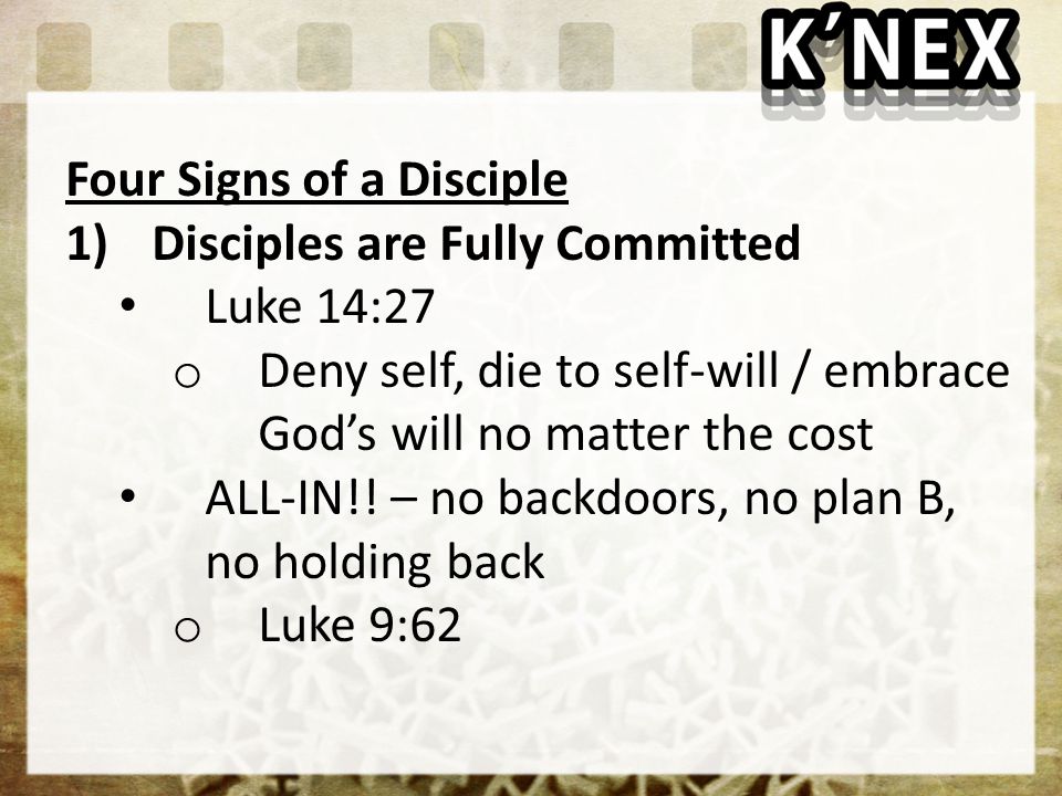 Four Signs of a Disciple