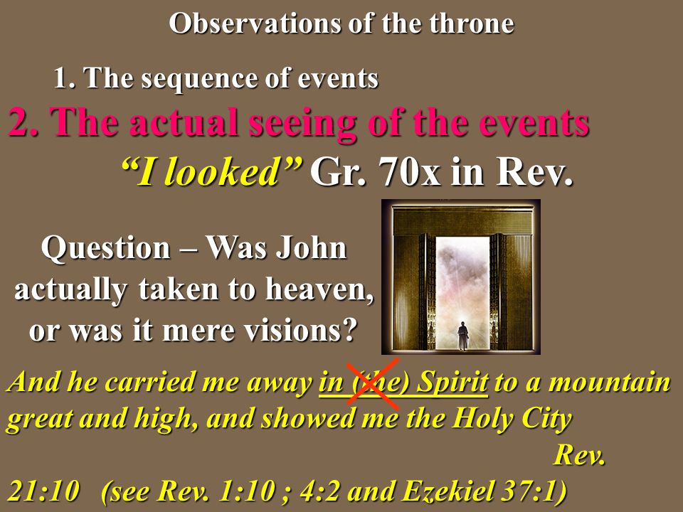 Question – Was John actually taken to heaven, or was it mere visions