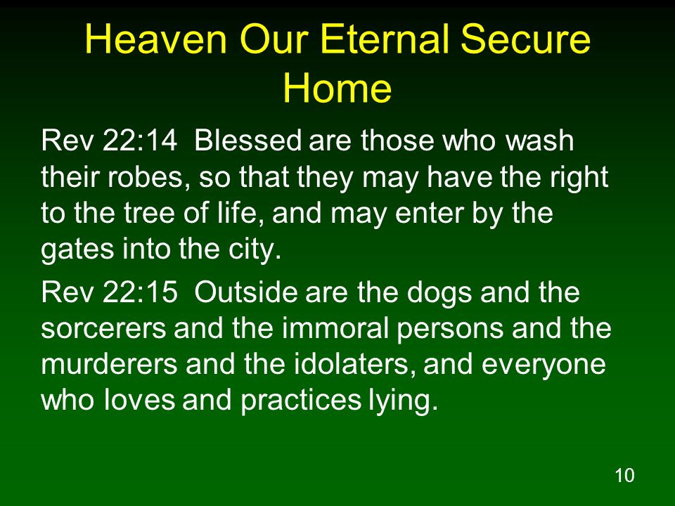Heaven Our Eternal Secure Home