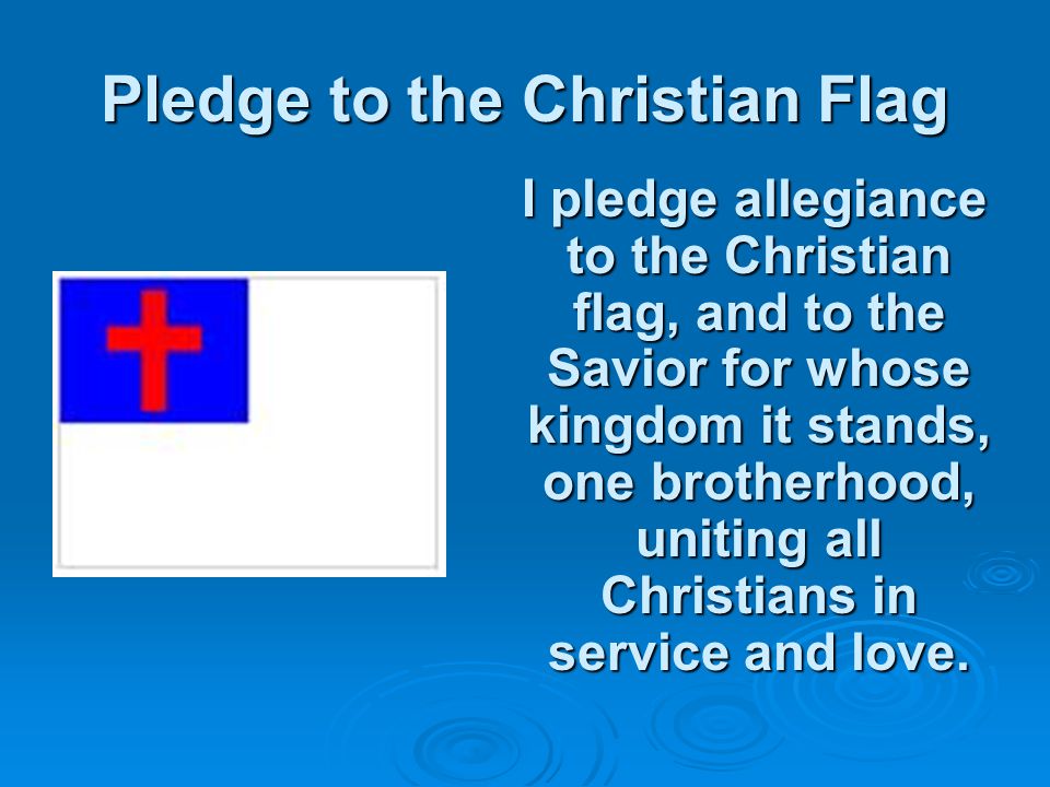 Pledge to the Christian Flag