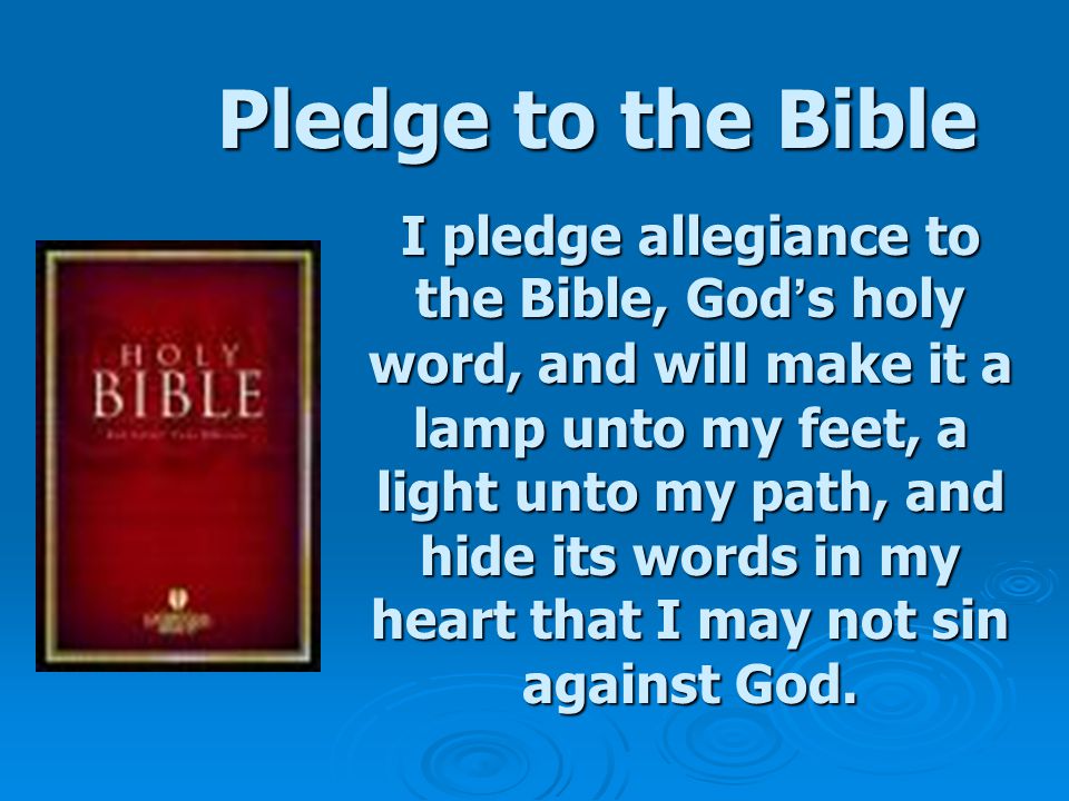 Pledge to the Bible