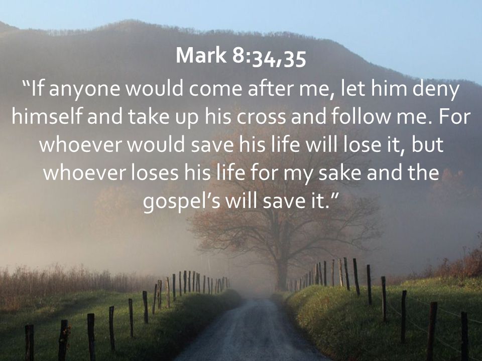 Mark 8:34,35