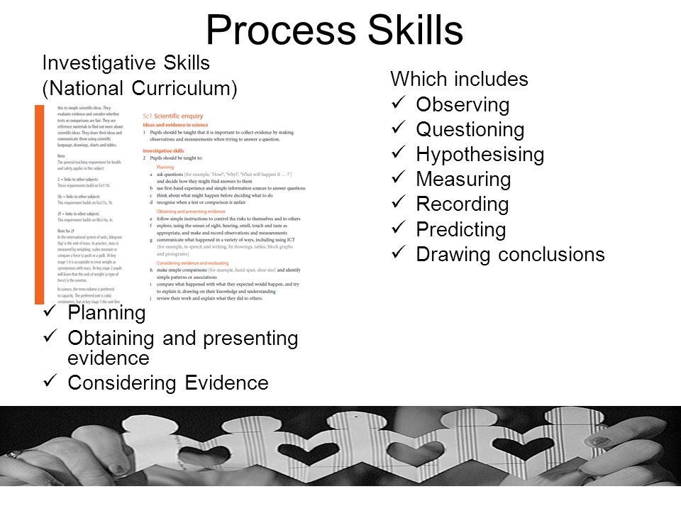Process Skills Investigative Skills (National Curriculum)