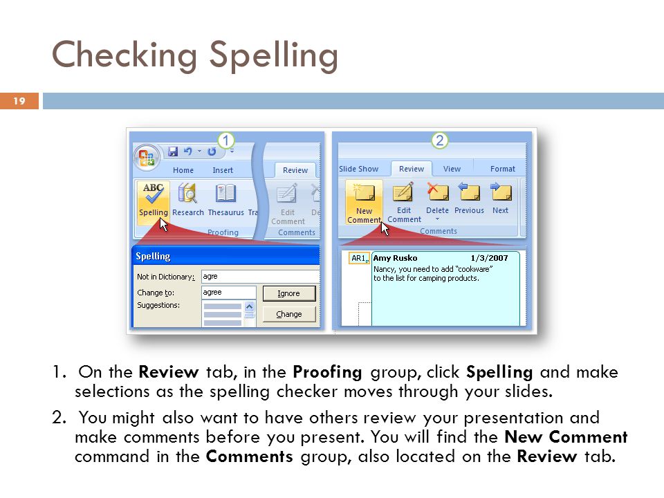 Checking Spelling