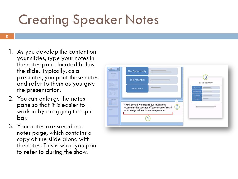 Creating Speaker Notes