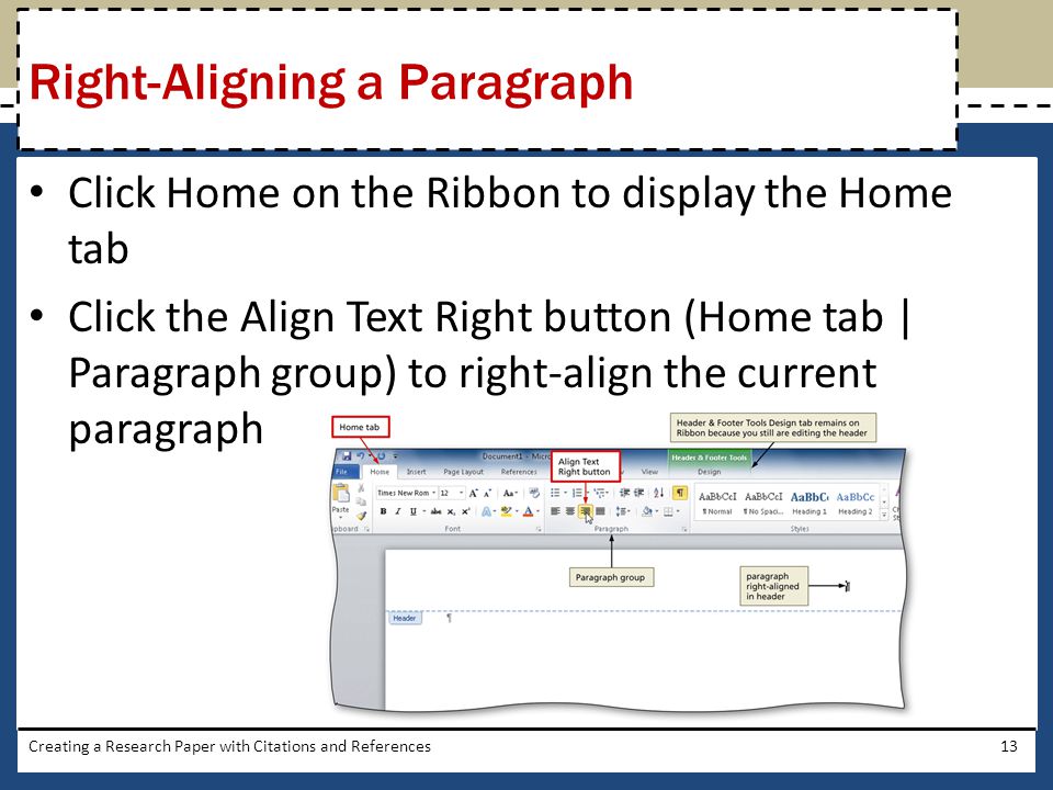 Right-Aligning a Paragraph